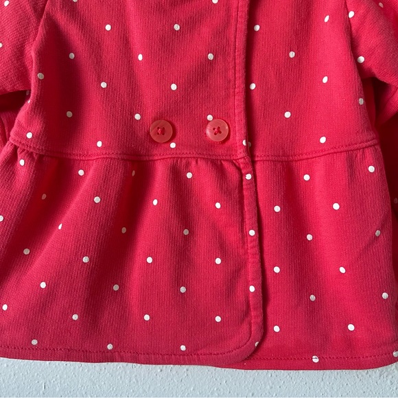 Carter’s Red Polka Dot Peplum Jacket with Buttons for Little Girls - Picture 4 of 6
